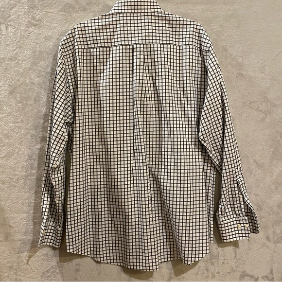 Peter Millar Shirt Men’s XL Black White Check Nano-luxe Cotton Button Down - Picture 2 of 5